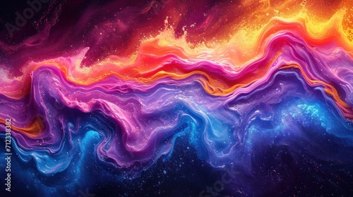 Abstract Wave Pastel Colored Liquid Lines with Vibrant Colors Wallpaper photo