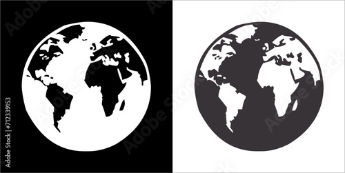  Illustration vector graphics of globe icon