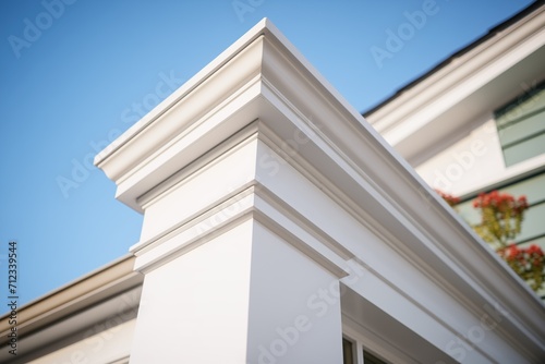 pristine white dentil detailing on a freshly painted georgian home