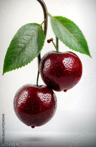 very large ripe cherries on cuttings7