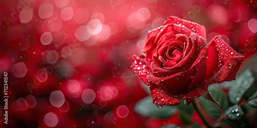Romantic Red Rose Background  Stock Photo and Royalty-Free Image - Create a Captivating and Romantic Atmosphere with This Beautiful Visual