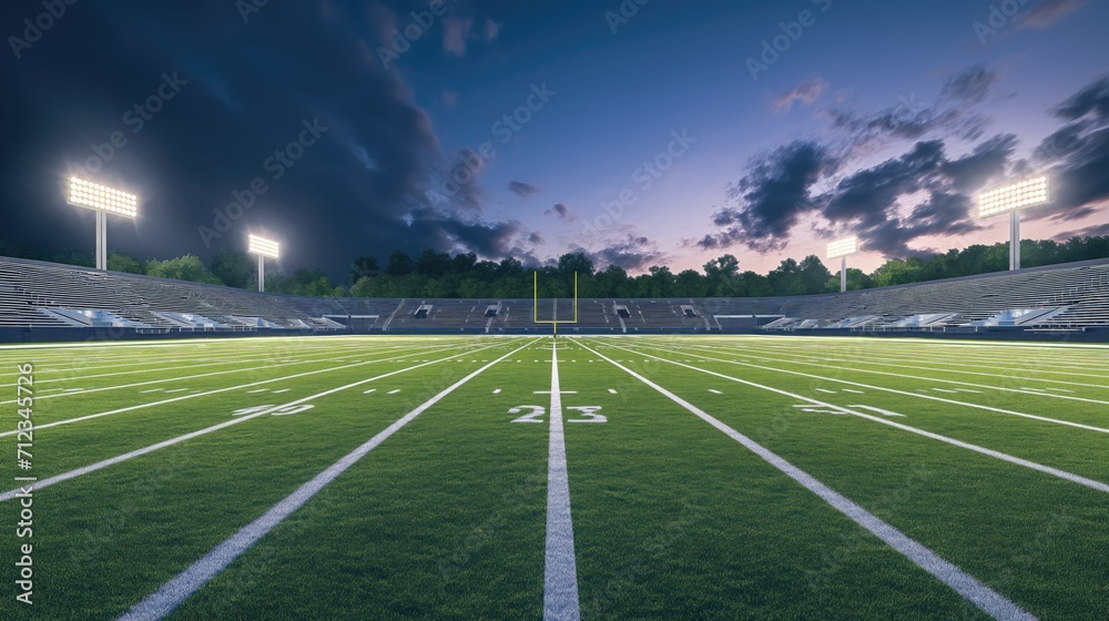 Empty American football pitch