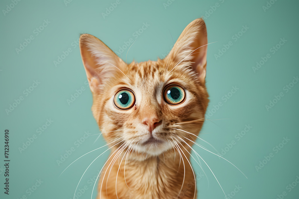 Curious Feline with Big Eyes - Generative AI