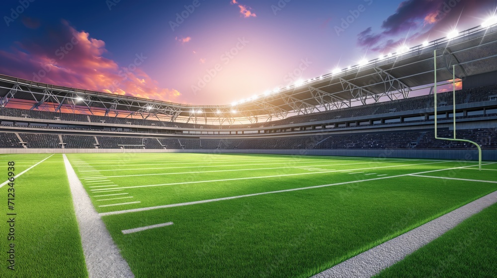 Empty American football pitch