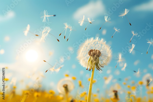 Dandelion Dreams Soaring High - Generative AI