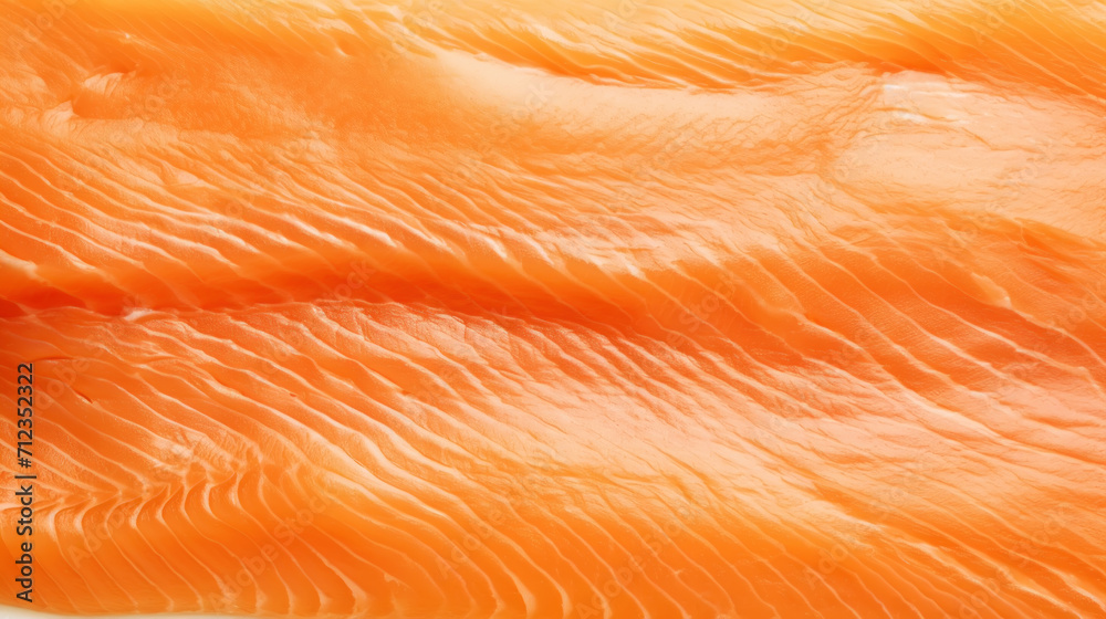 Close-up of raw fresh salmon sashimi structure. Food fish background. Generative AI Close-up of raw fresh salmon sashimi structure. Food fish background. Generative AI