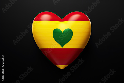 Free Download 3D Red, Yellow, and Green Colored Heart Shape, Multi-Color Pattern Illustration for Valentine's Day and Black History Month Celebration - GFXLoad