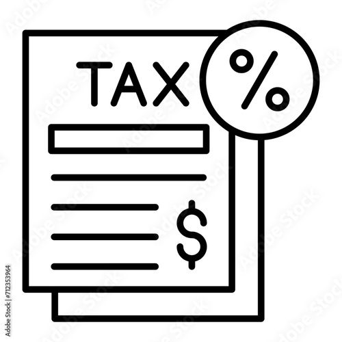  Tax line icon