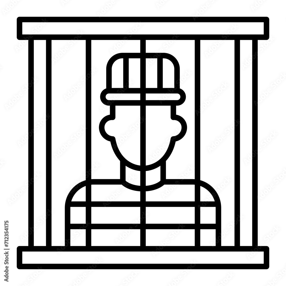 Jail line icon Jail line icon