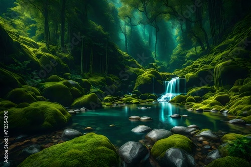 mountain river in the forest