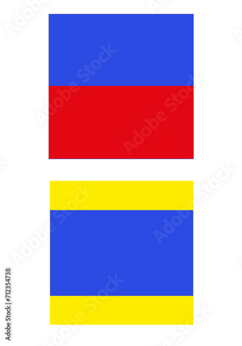 Combinaisons alphabétiques du Code maritime international E.D. drapeaux,  signal de détresse