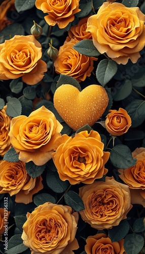 many beautiful yellow roses  valentine s day mood