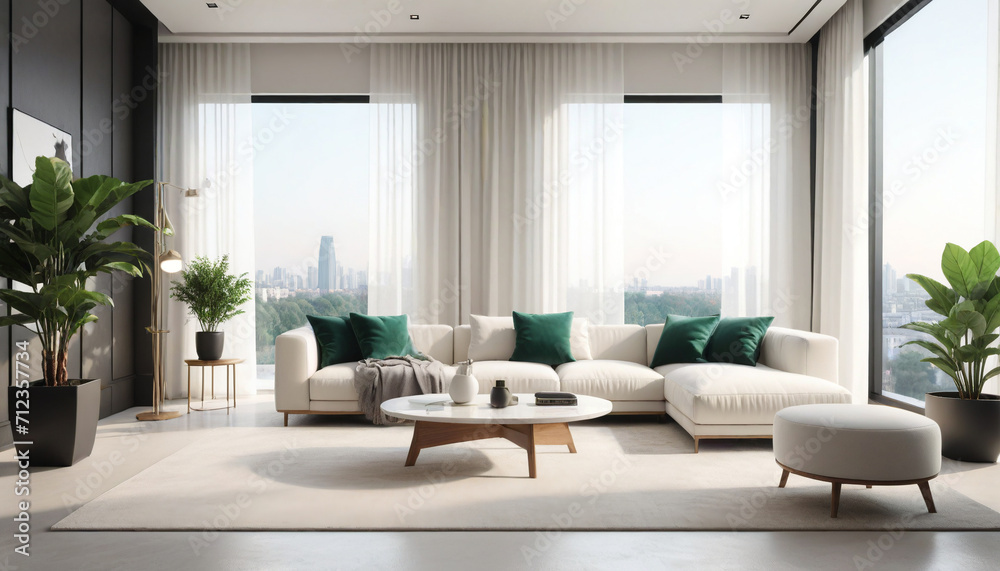 Fototapeta premium Modern apartment one floor