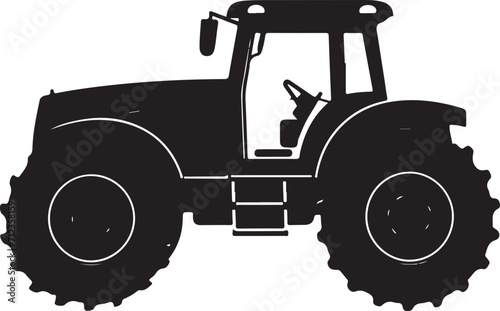 Tractor silhouette vector