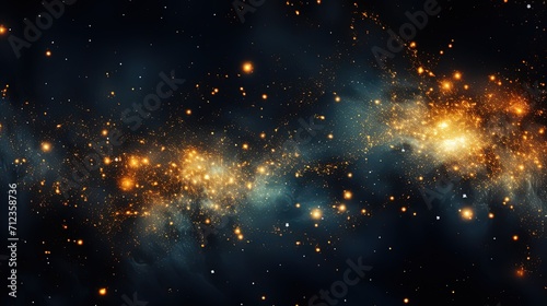 Abstract Dreamy Background Wallpaper Template of Nebula Sparkling Stars Stardust Galaxy Space Universe Astro Cosmos Milky Way Panorama Night Sky Fantasy Colorful Tone 16:9 
