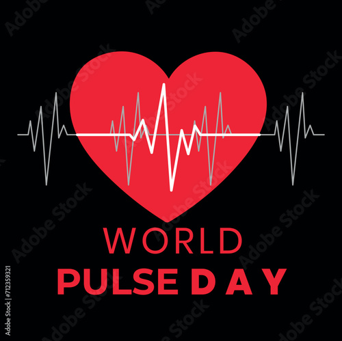 Creative illustration concept of World Heart and Pulse Day banner, and poster.