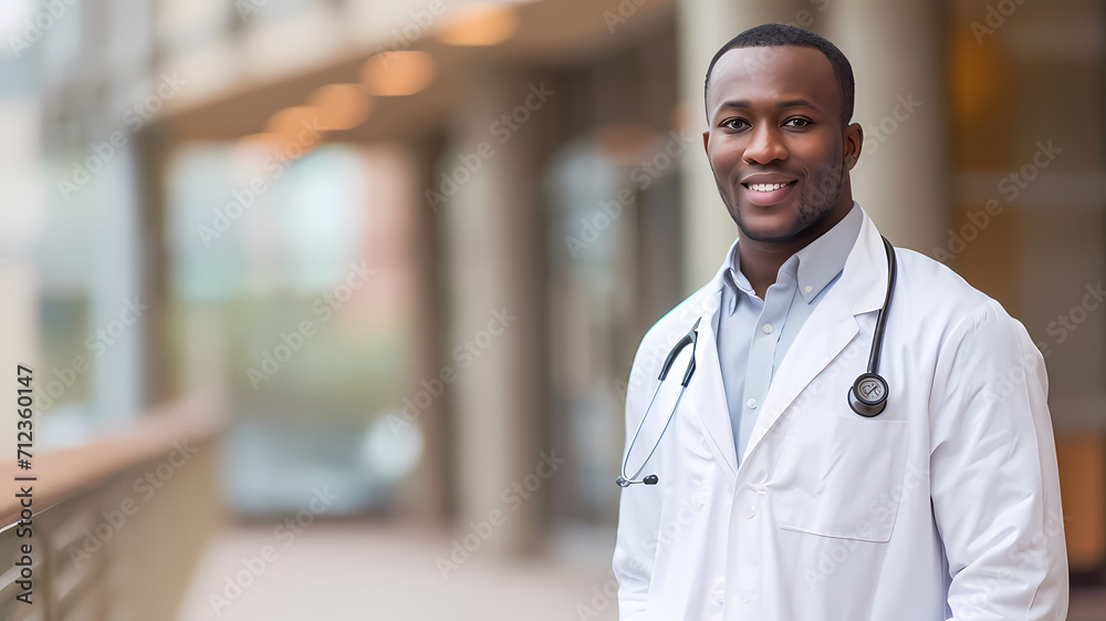 a black male doctor smiling wearing a white lab coat a black male doctor smiling wearing a white lab coat