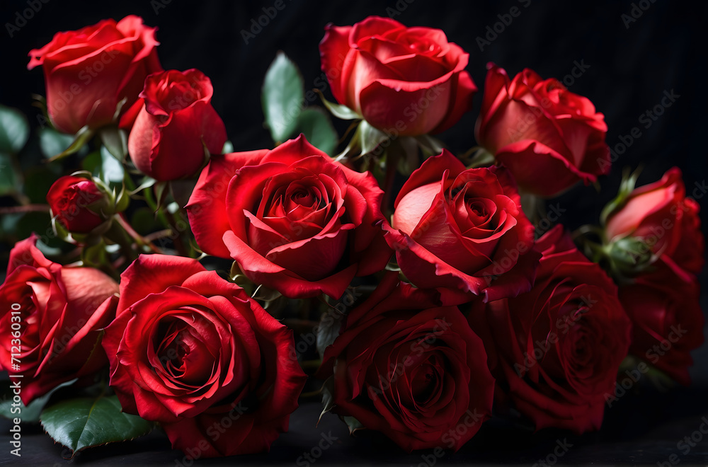 Naklejka premium bouquet of red roses