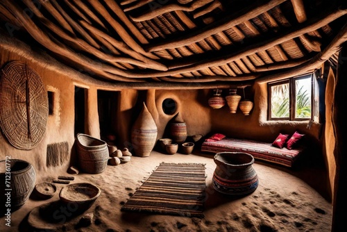 interior of a mud house