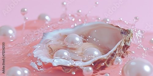 oyster with pearl background