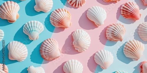 sea shell pattern background photo