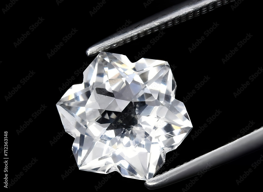natural white topaz gem on the background natural white topaz gem on the background