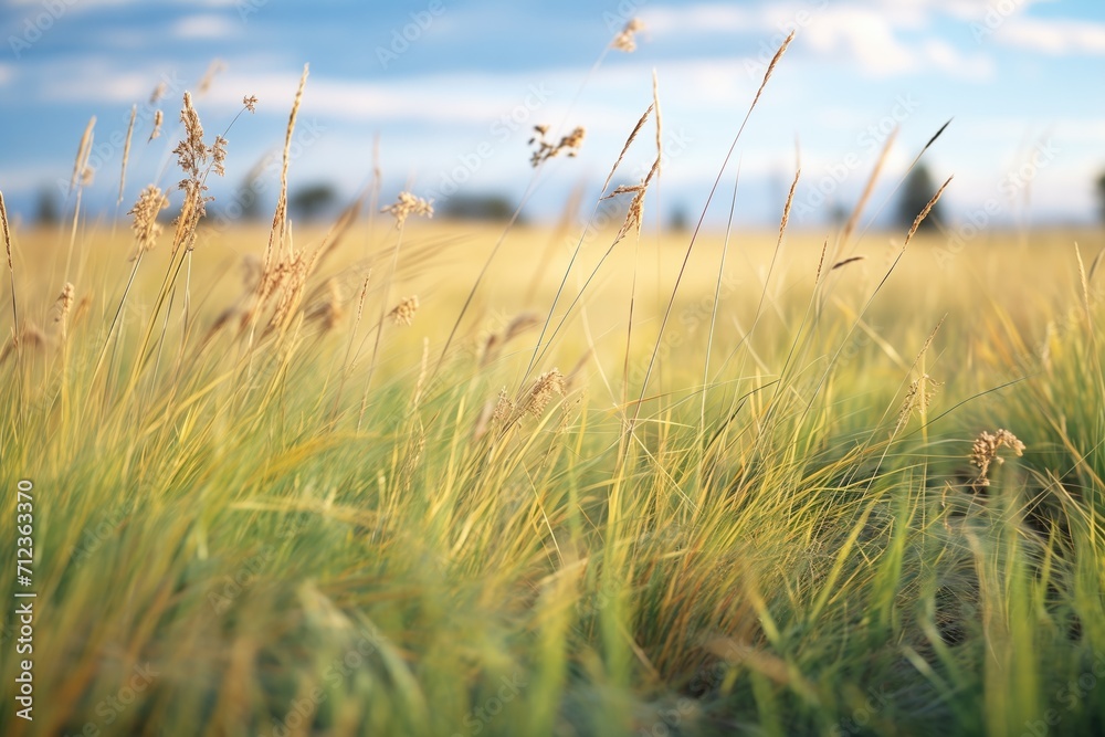 Fototapeta premium grassland with droughtresistant native grasses