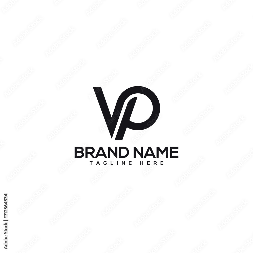 Abstract letter VP PV company Logo Design vector. Initials Business logo. Abstract letter VP PV company Logo Design vector. Initials Business logo.