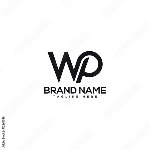 Abstract letter WP PW company Logo Design vector. Initials Business logo.