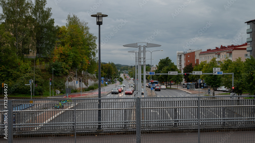 Obraz premium street from the bridge