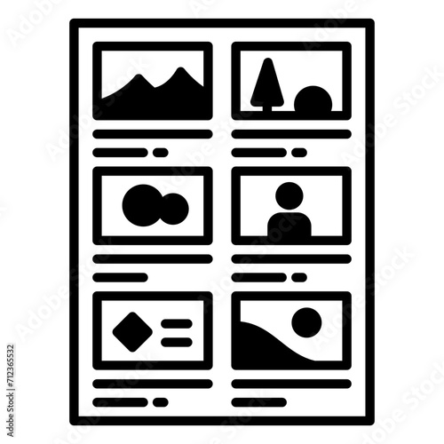 Storyboard icon to describe the scene