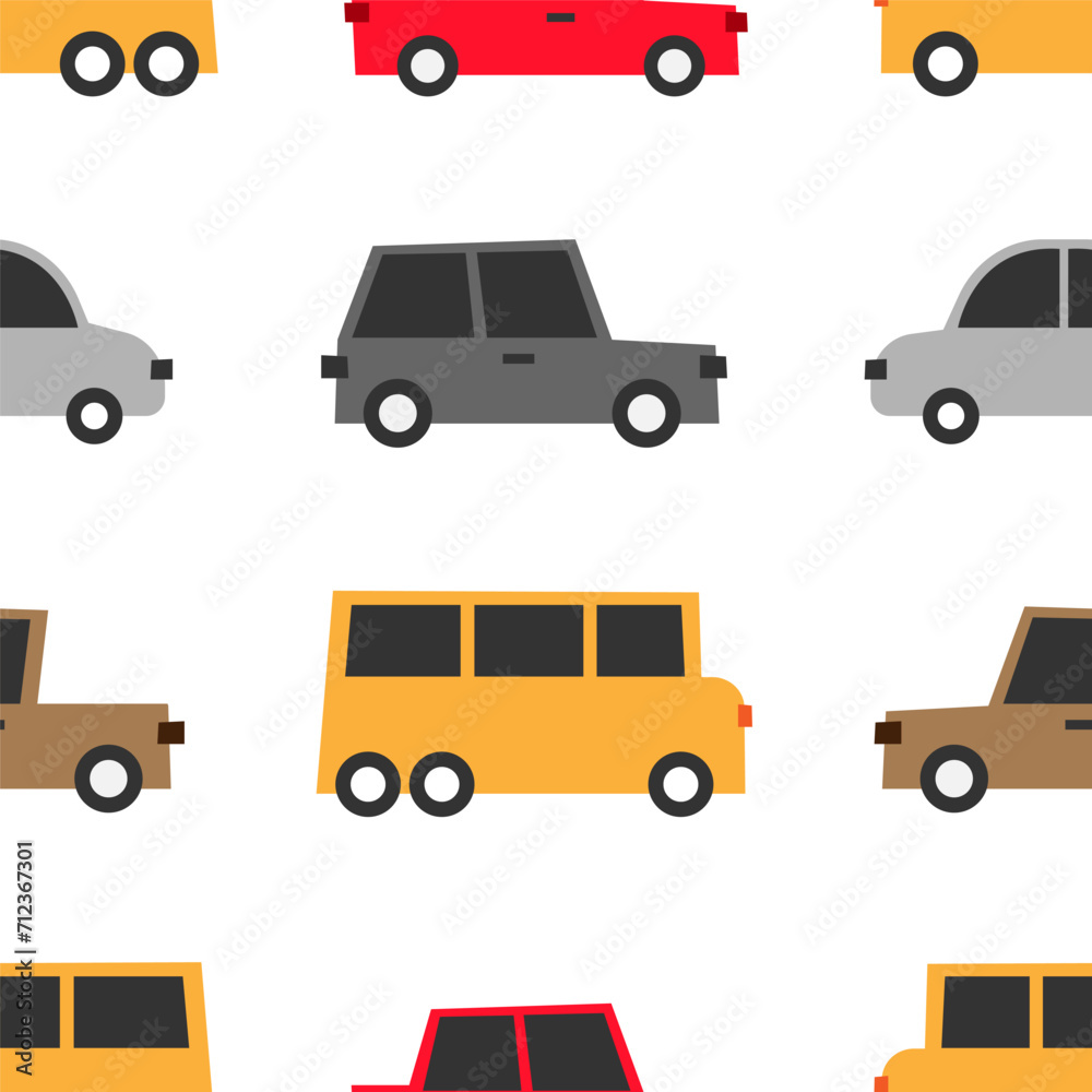 toy car seamless pattern hand drawn doodle. , minimalist. cute baby print for textile, wallpaper, wrapping paper. racing, transportation, for boys