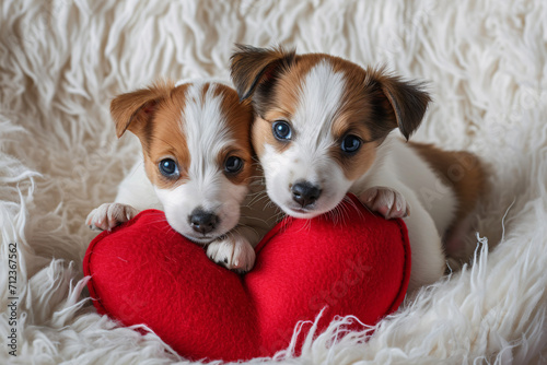 Happy Valentine Puppies