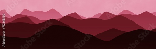 artistic mountains ridges natural landscape - wide angle digital art texture background illustration