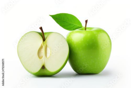 Green apple isolated on white background