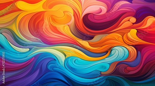 Vibrant abstract palette: lively burst of colors in modern artistic background 