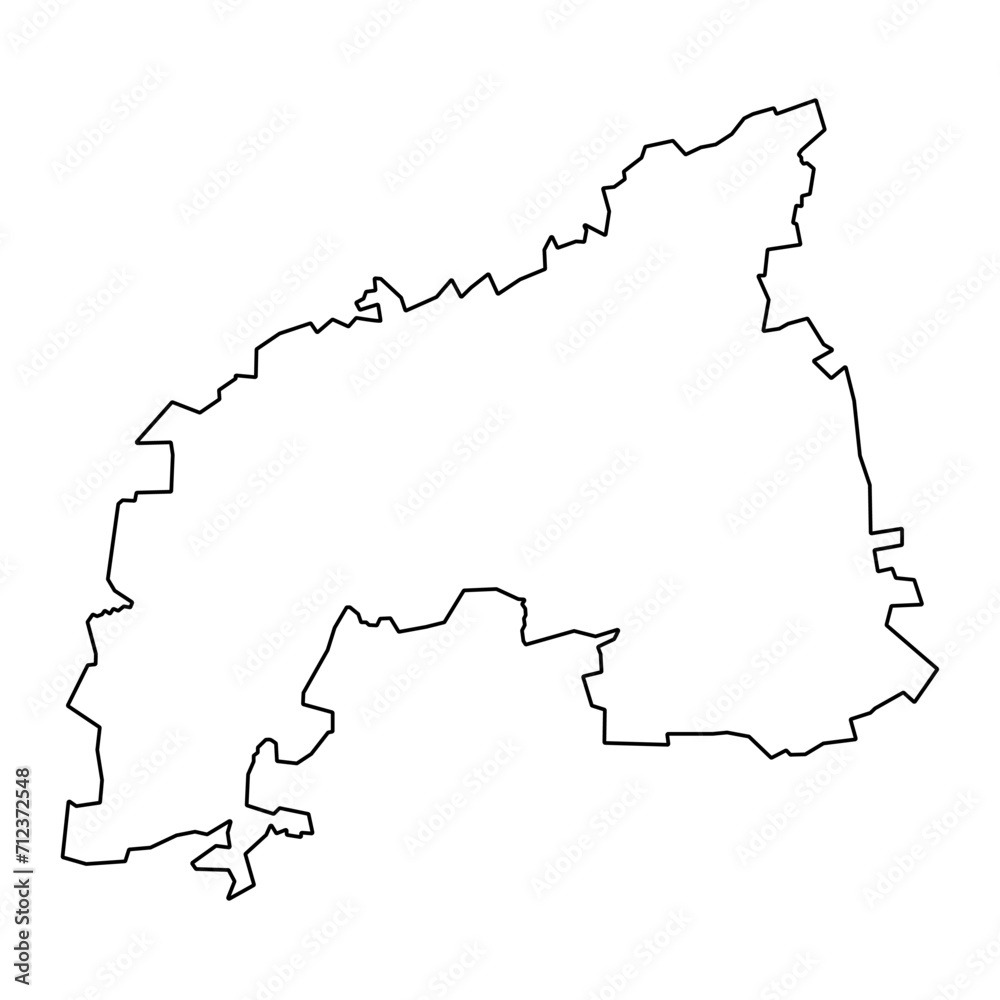Khomas region map, administrative division of Namibia. Vector illustration.