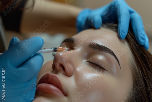 Cosmetic Injection Treatment on Face
