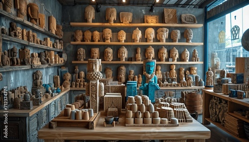 artisanal craftsmanship, business centered around artisanal craftsmanship, whether it's handmade products, boutique items, or traditional craftsmanship, emphasizing the uniqueness photo