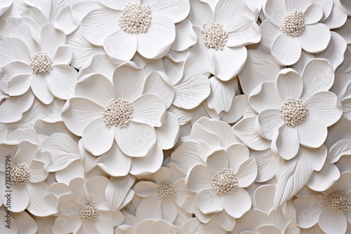 white floral textured wallpaper © sisir