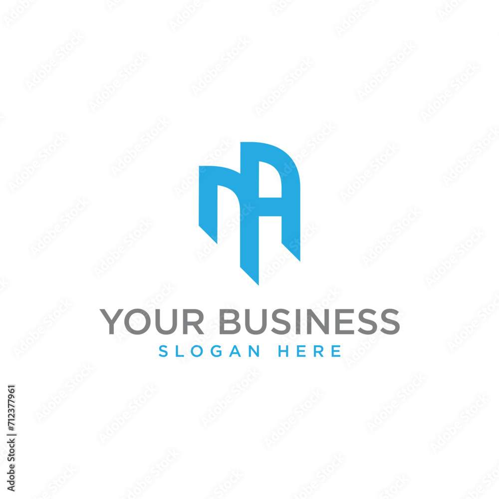 Fototapeta premium Abstract MA letter branding logo design flat style