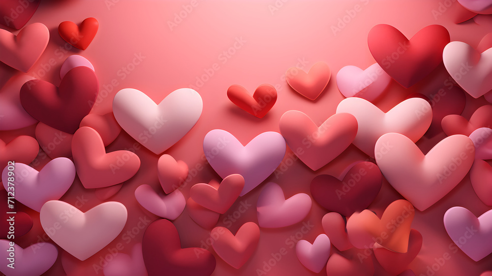 Valentine's Day Background Pro Vector,,
A pink background with hearts and the word love on it
