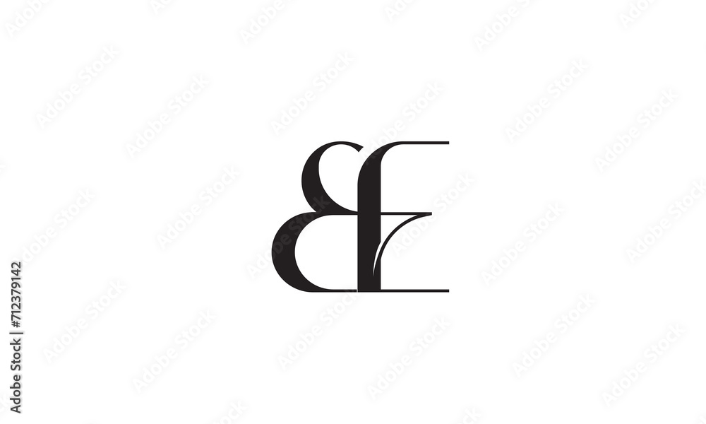 BE, EB, E, B Abstract Letters Logo Monogram BE, EB, E, B Abstract Letters Logo Monogram