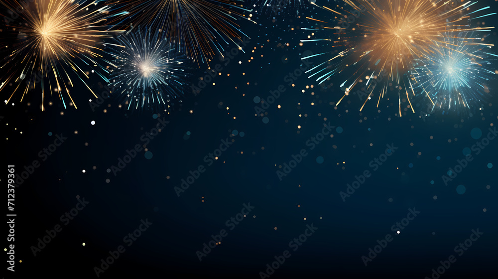 Fototapeta premium Fireworks background for celebration, holiday celebration concept