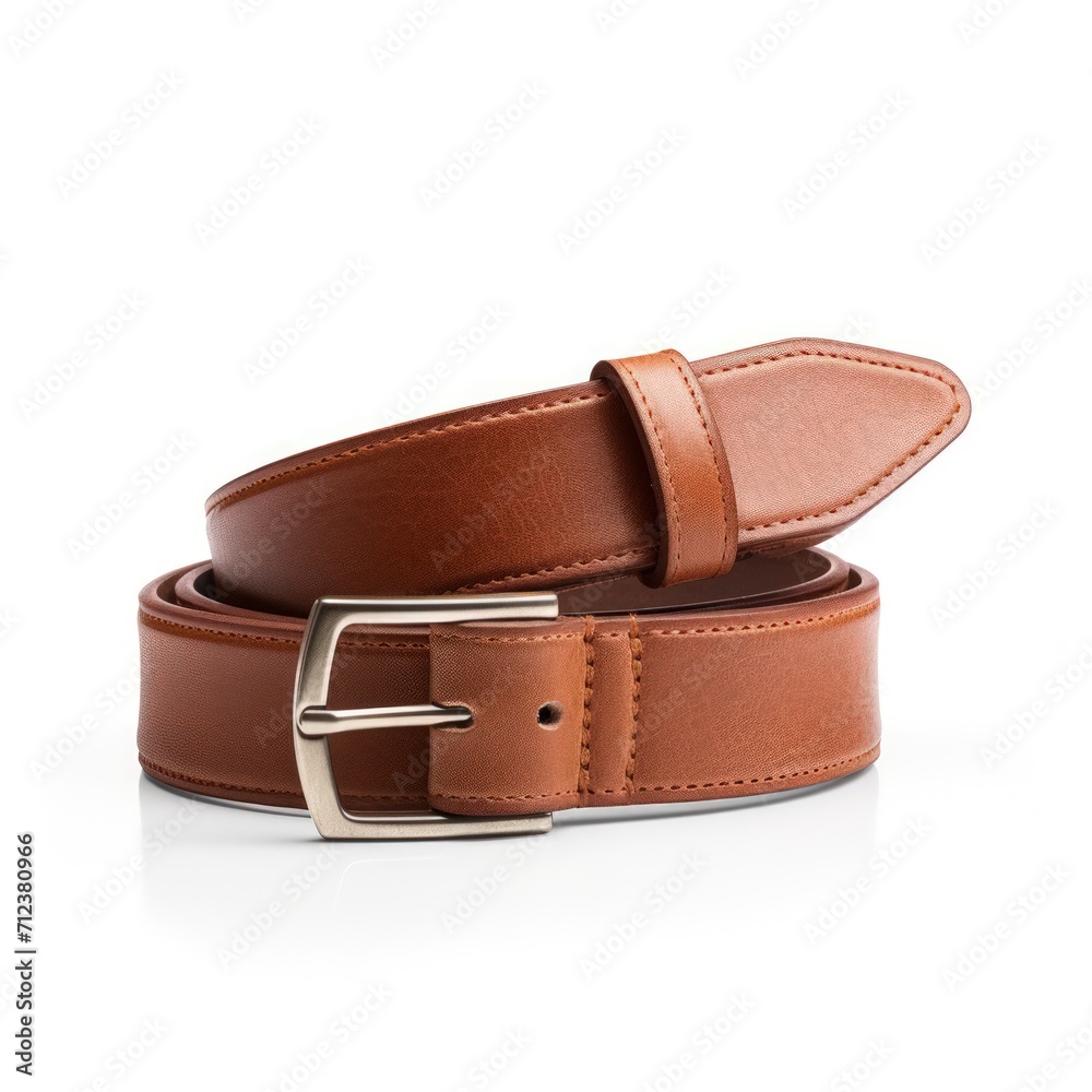 Leather belts on a white background. Leather belts on a white background.