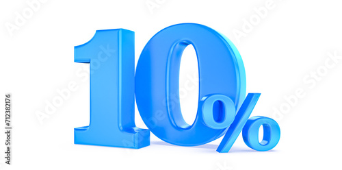 10 percent 3d rendering blue metal discount