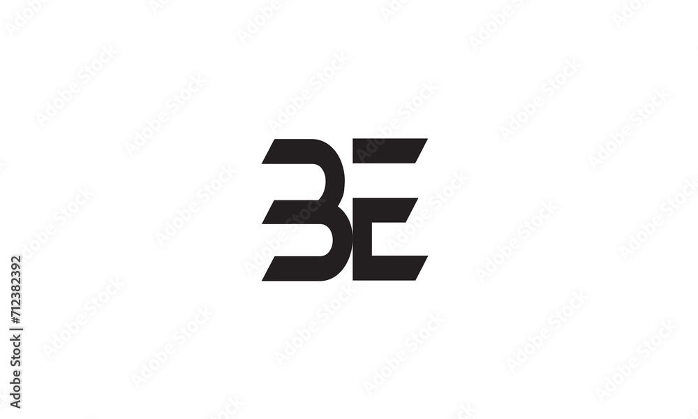BE, EB, E, B Abstract Letters Logo Monogram BE, EB, E, B Abstract Letters Logo Monogram