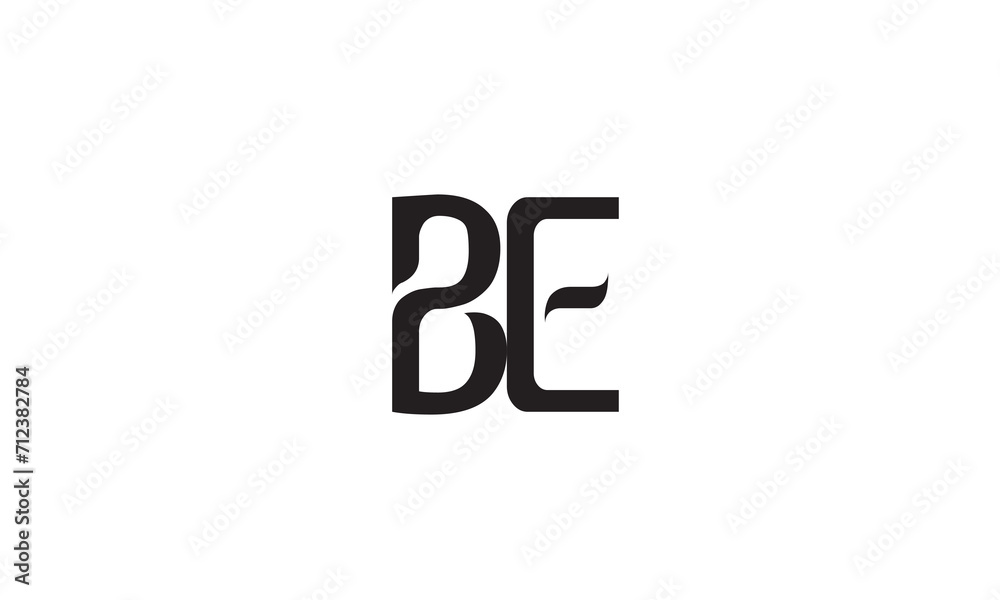 BE, EB, E, B Abstract Letters Logo Monogram BE, EB, E, B Abstract Letters Logo Monogram