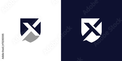 The security X logo design is bold and strong 2 photo