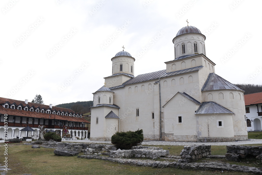 Medieval serbian monastery Mileseva near Prijepolje city, Serbia, Europe
